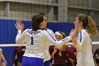 VB vs RIC  Wheaton Women's Volleyball vs Rhode Island College. - Photo by Keith Nordstrom : Wheaton, Volleyball, VB